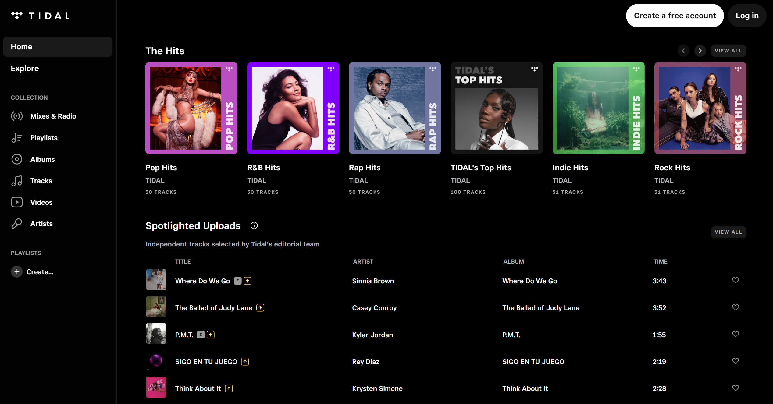 Kontakty na podporu TIDAL Help Desk