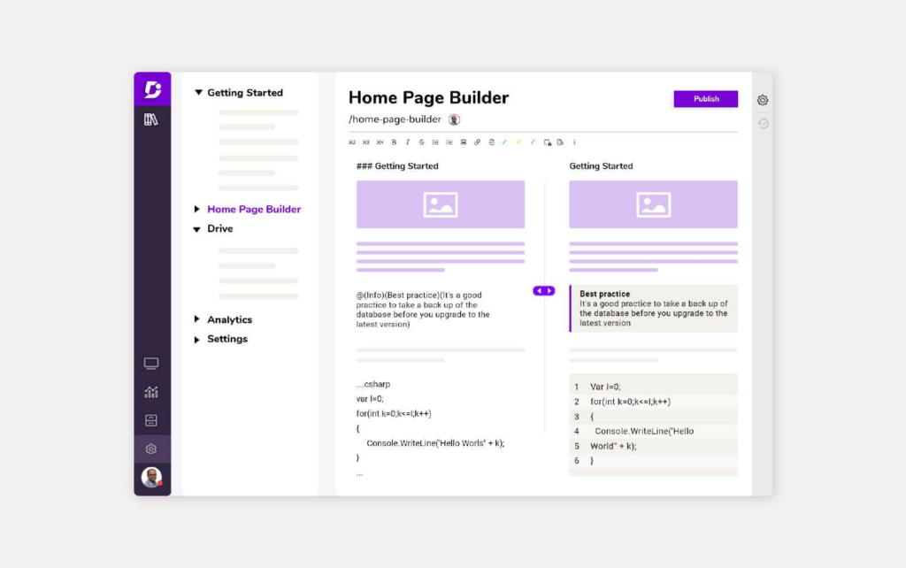 Softvér Document360 poskytujúci riešenia na správu vedomostnej bázy