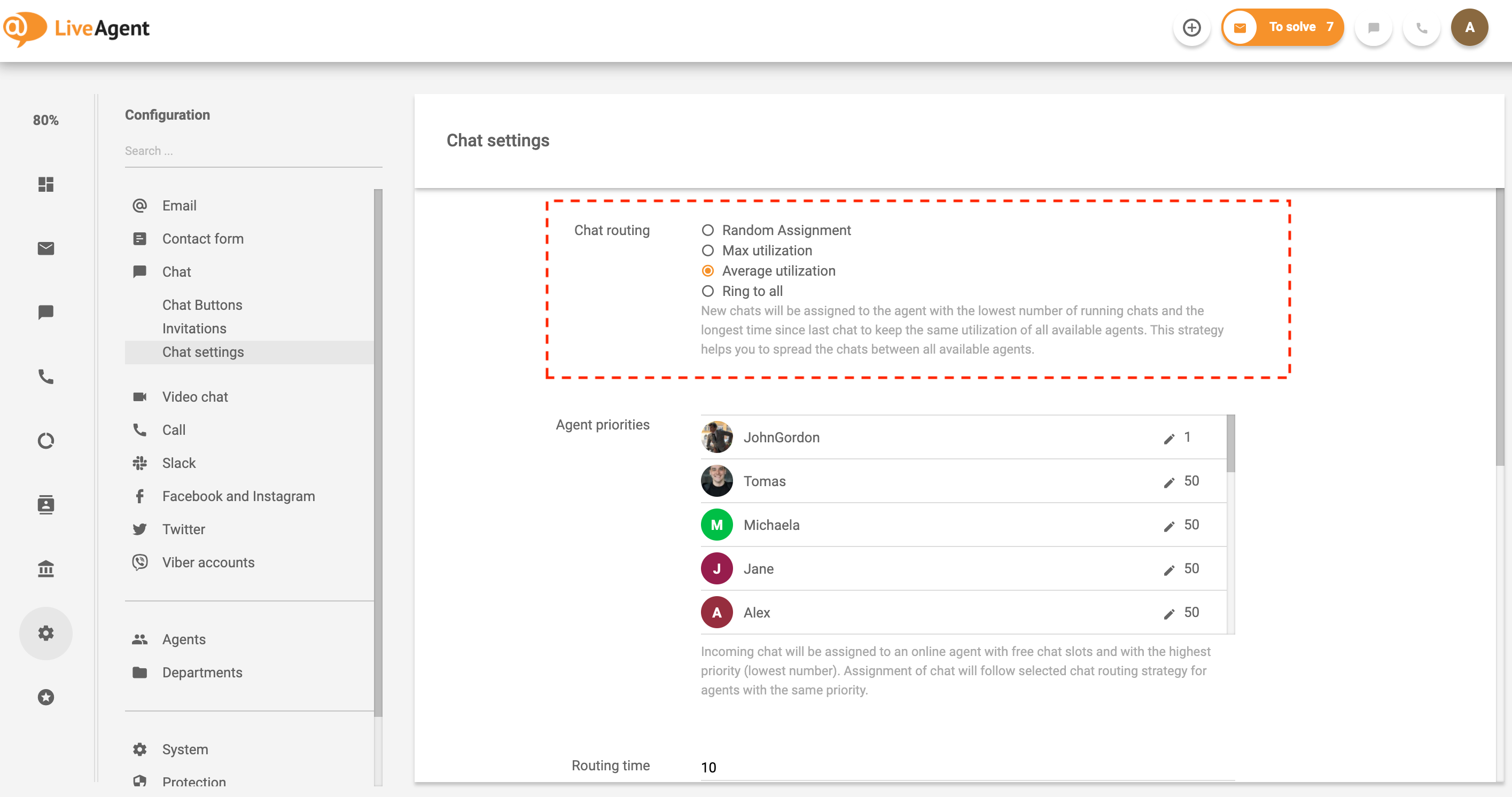 Automatické rozdelenie lístkov a smerovanie chatu