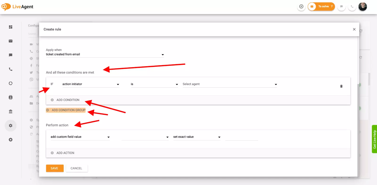 Nastavenie automatizácie v LiveAgent