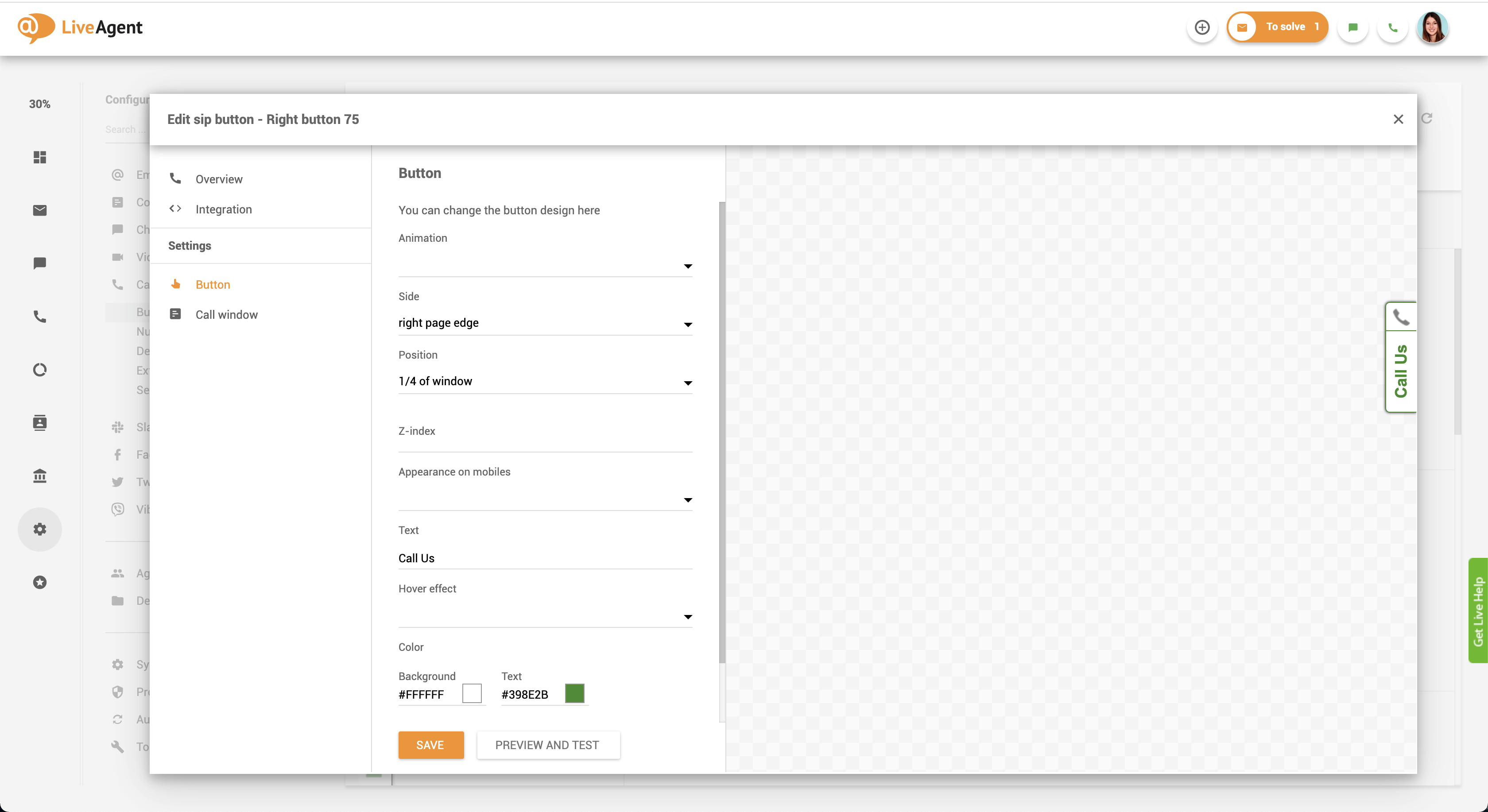 Prispôsobenie tlačidla