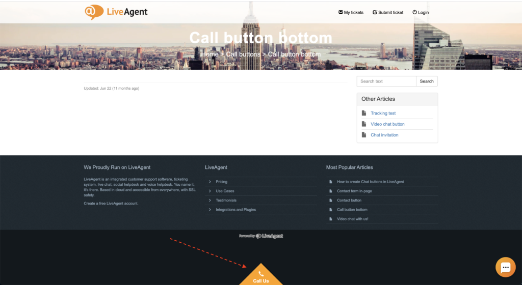 Aktívne tlačidlo na volanie