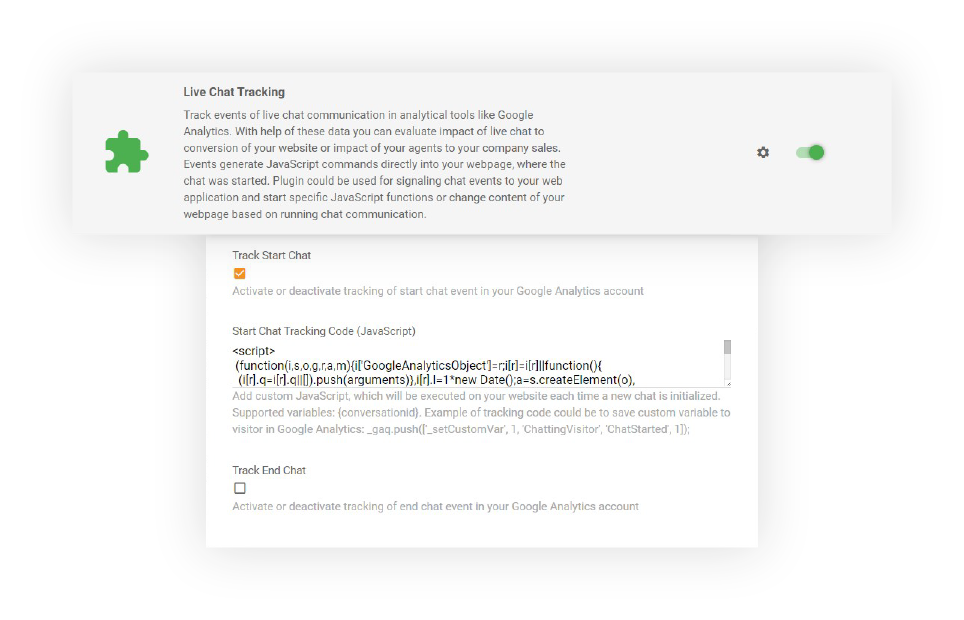 Sledovanie vloženého chatu v LiveAgent