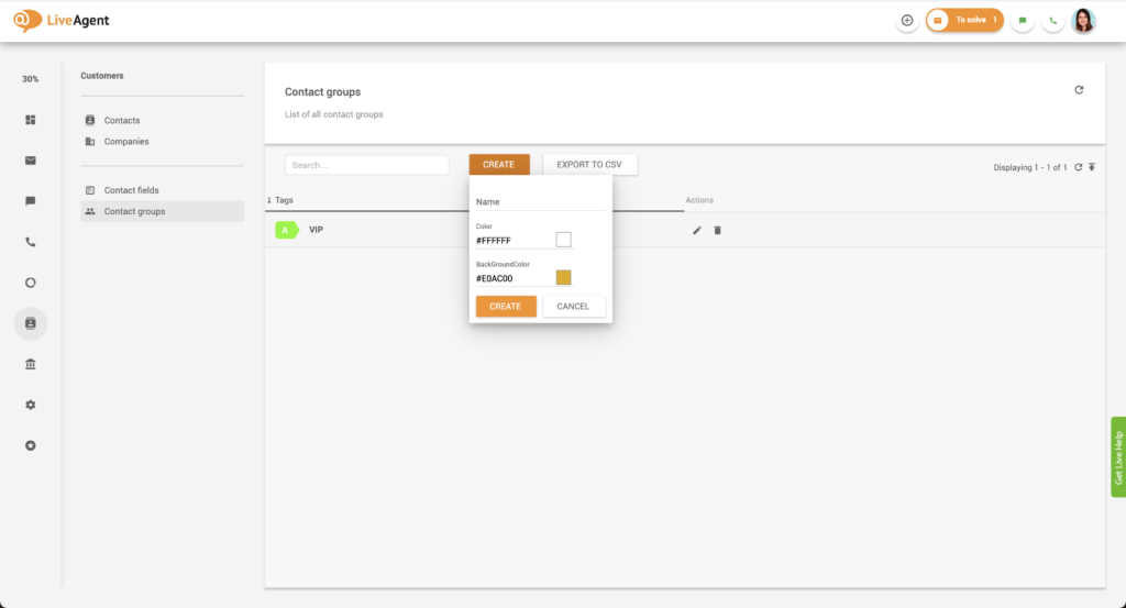 Vytvoriť skupinu kontaktov