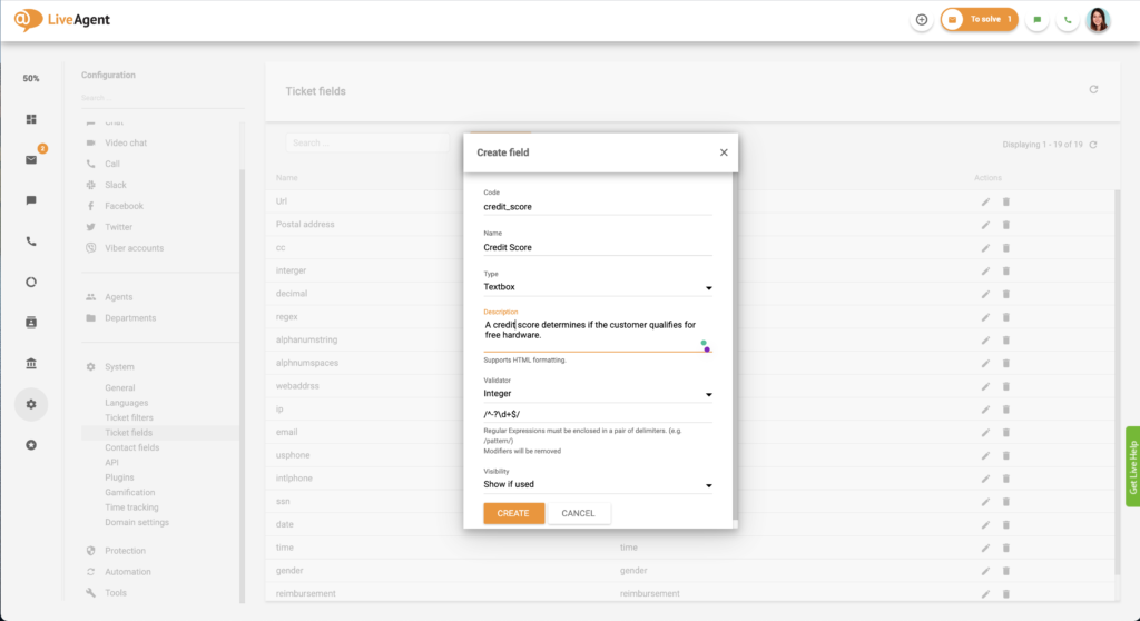 Vytvorenie poľa lístka