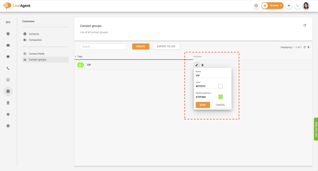 Upraviť skupinu kontaktov