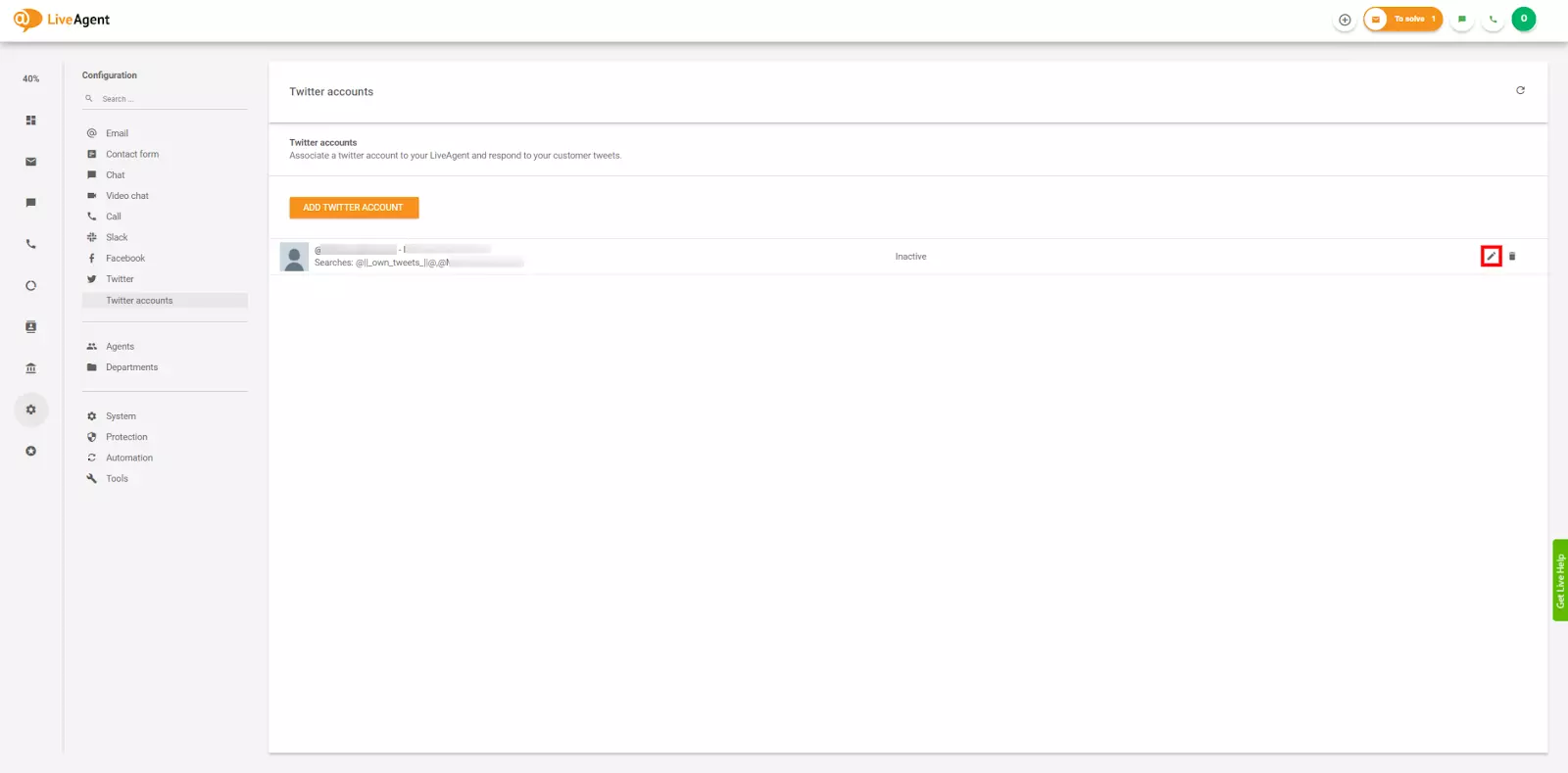 Upraviť nastavenia účtu Twitter
