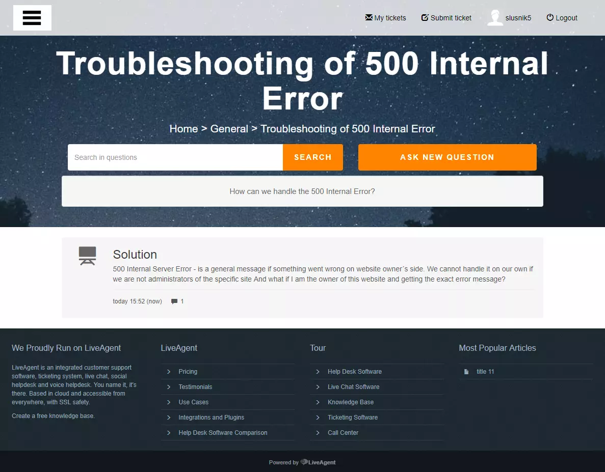 Fórum v portáli zákazníka