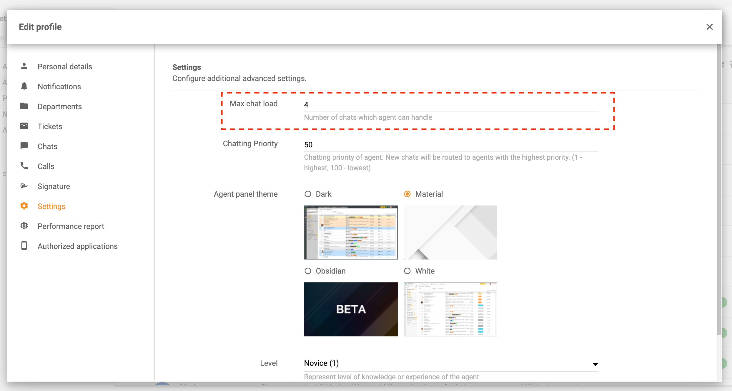 Maximálne zaťaženie lístkov chatu