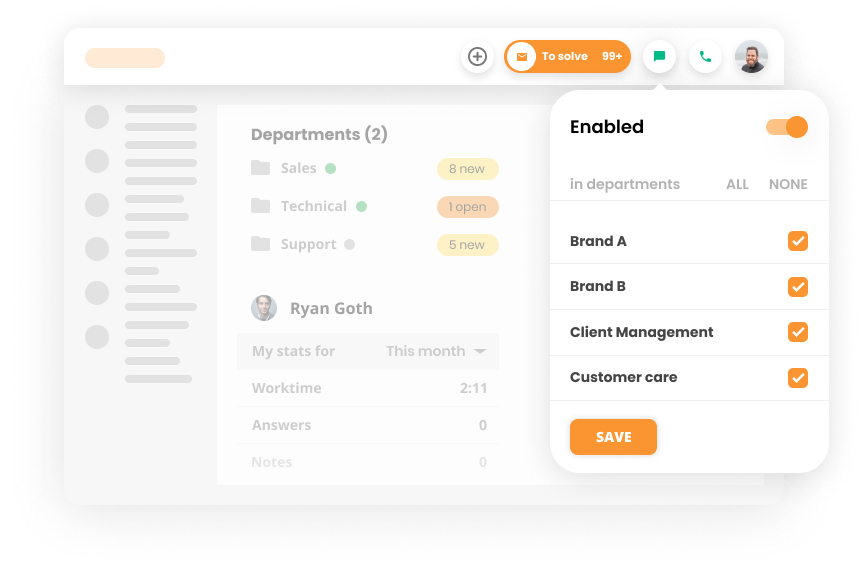 Chat distribution in LiveAgent