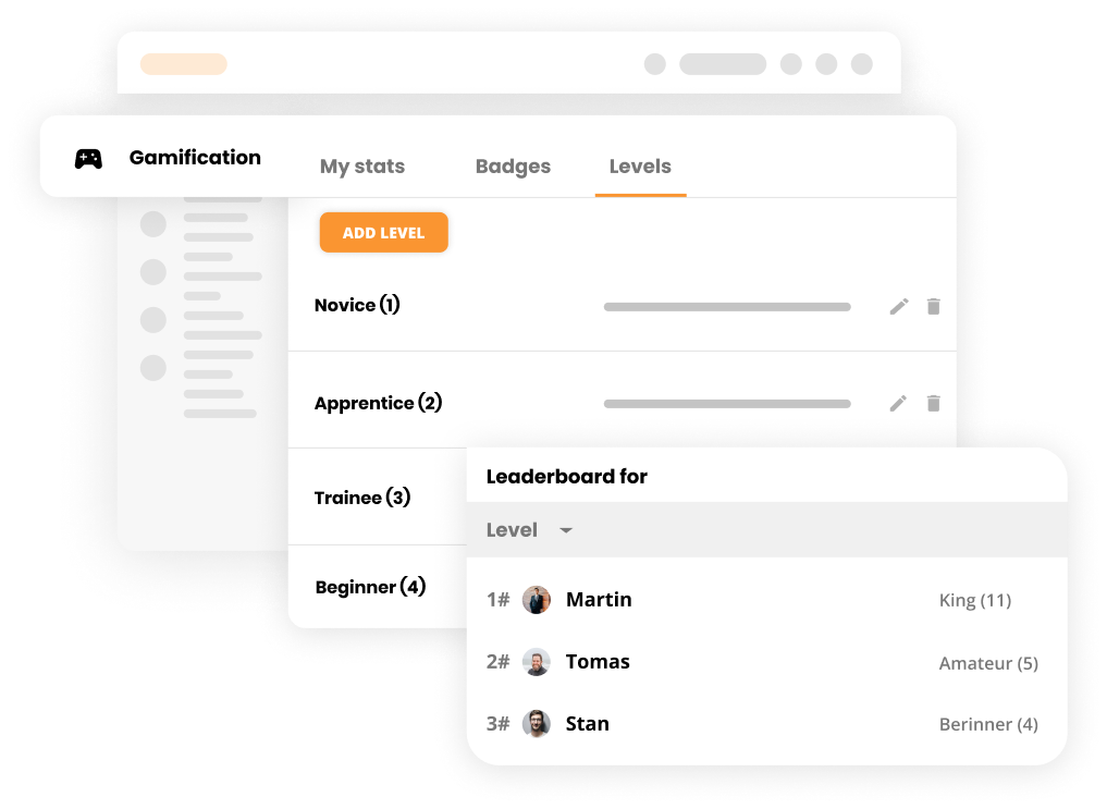 Rebríček pre úrovne
