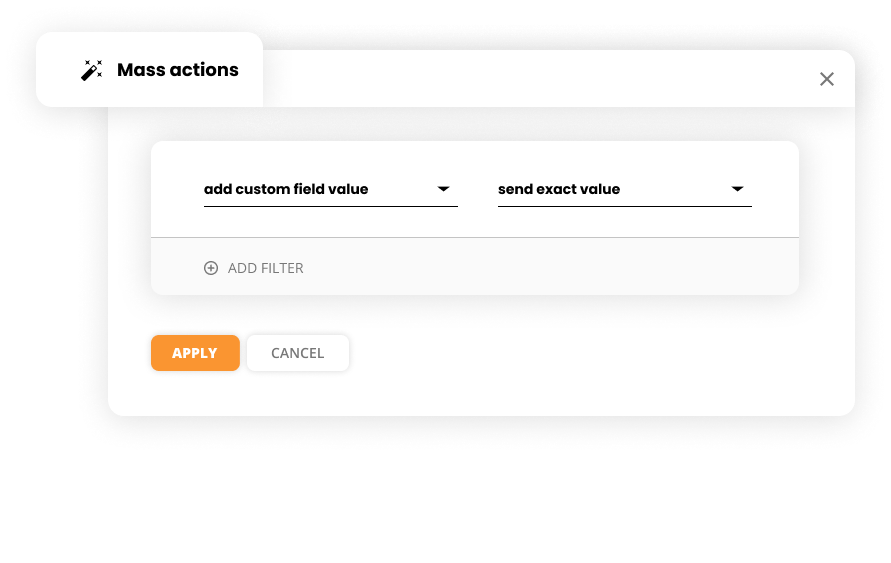 Mockup hromadných akcií