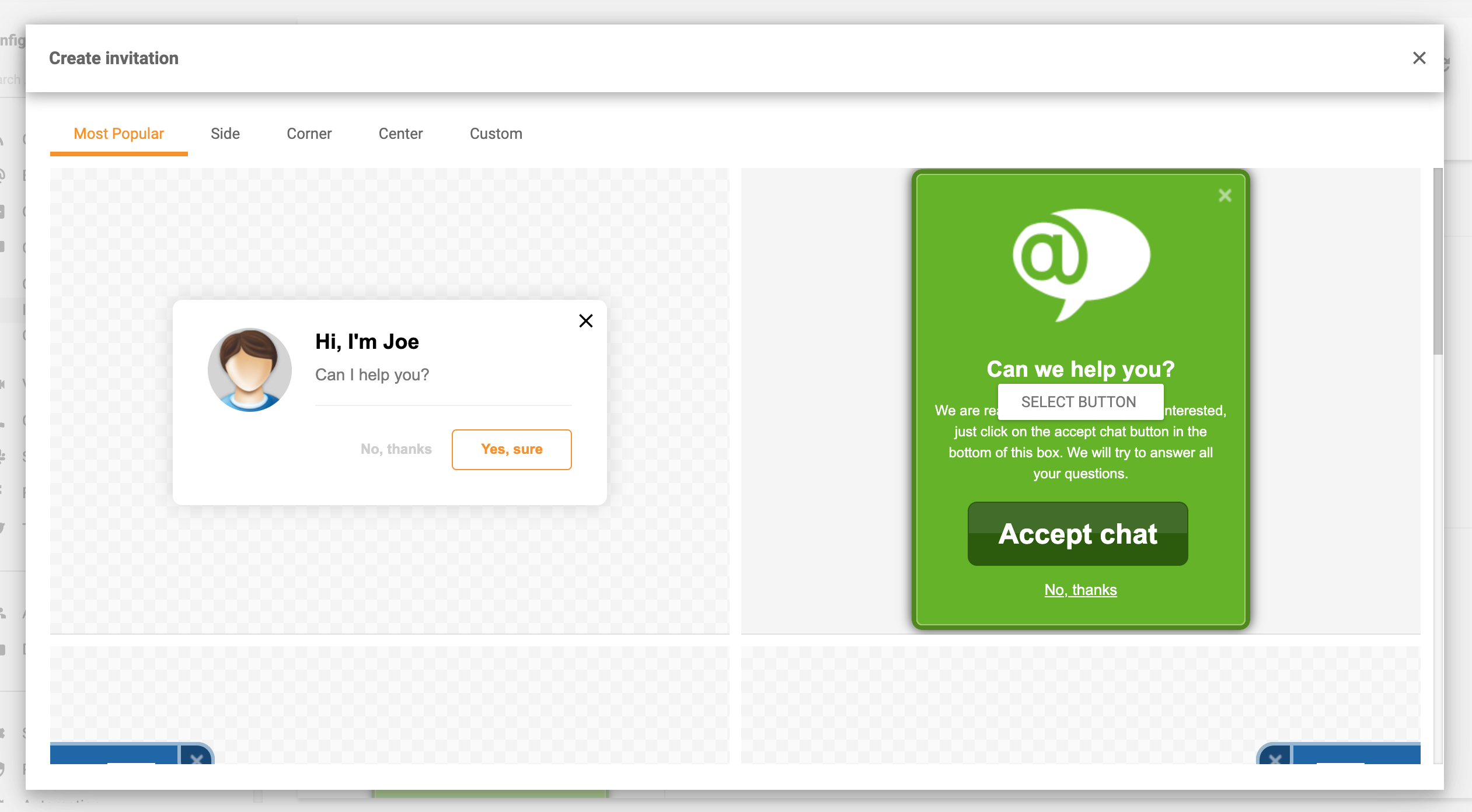 Funkcia proaktívnych pozvánok na chat v LiveAgent
