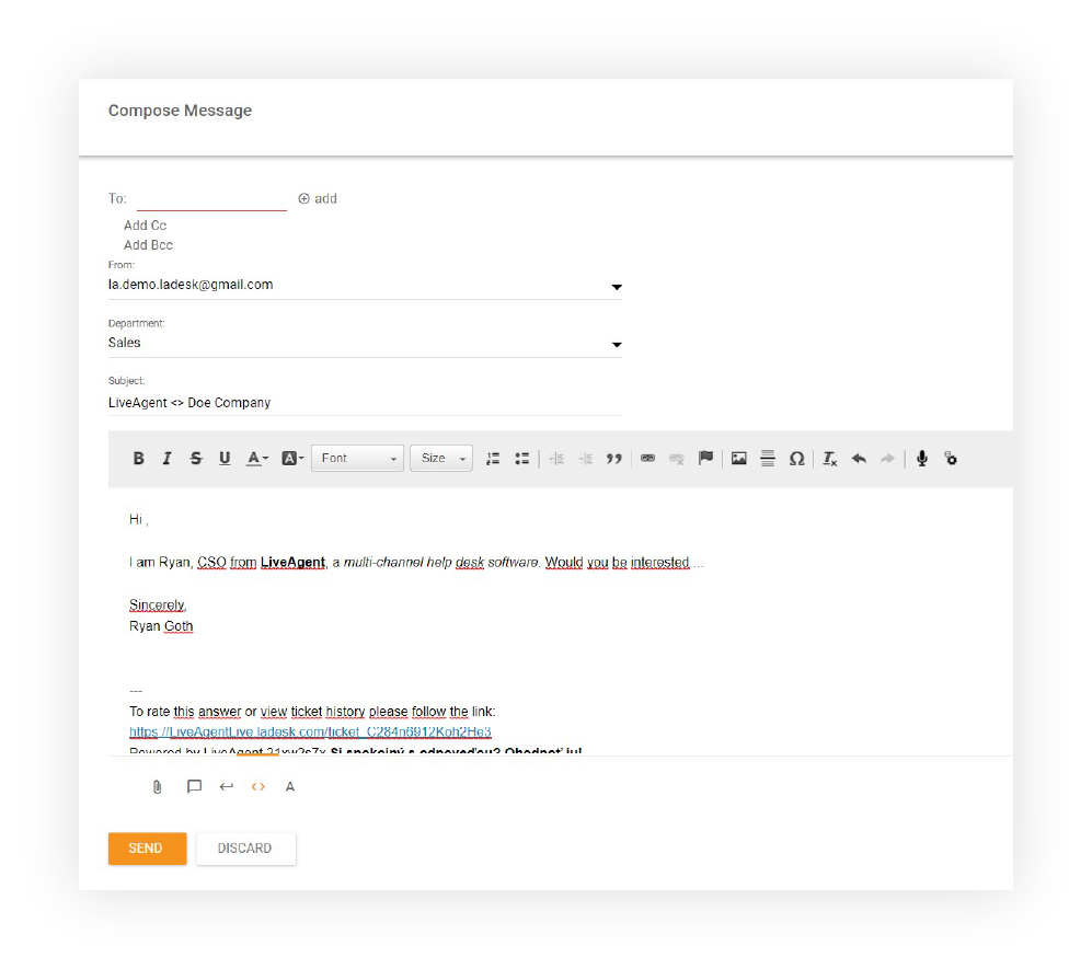Editor WYSIWYG - Nový lístok