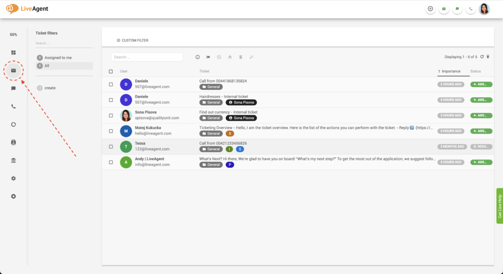 Ovládací panel lístkov