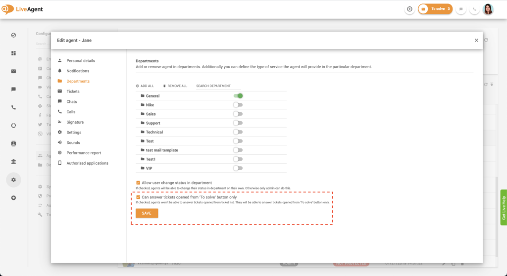 Nastavenia Iba Na vyriešenie