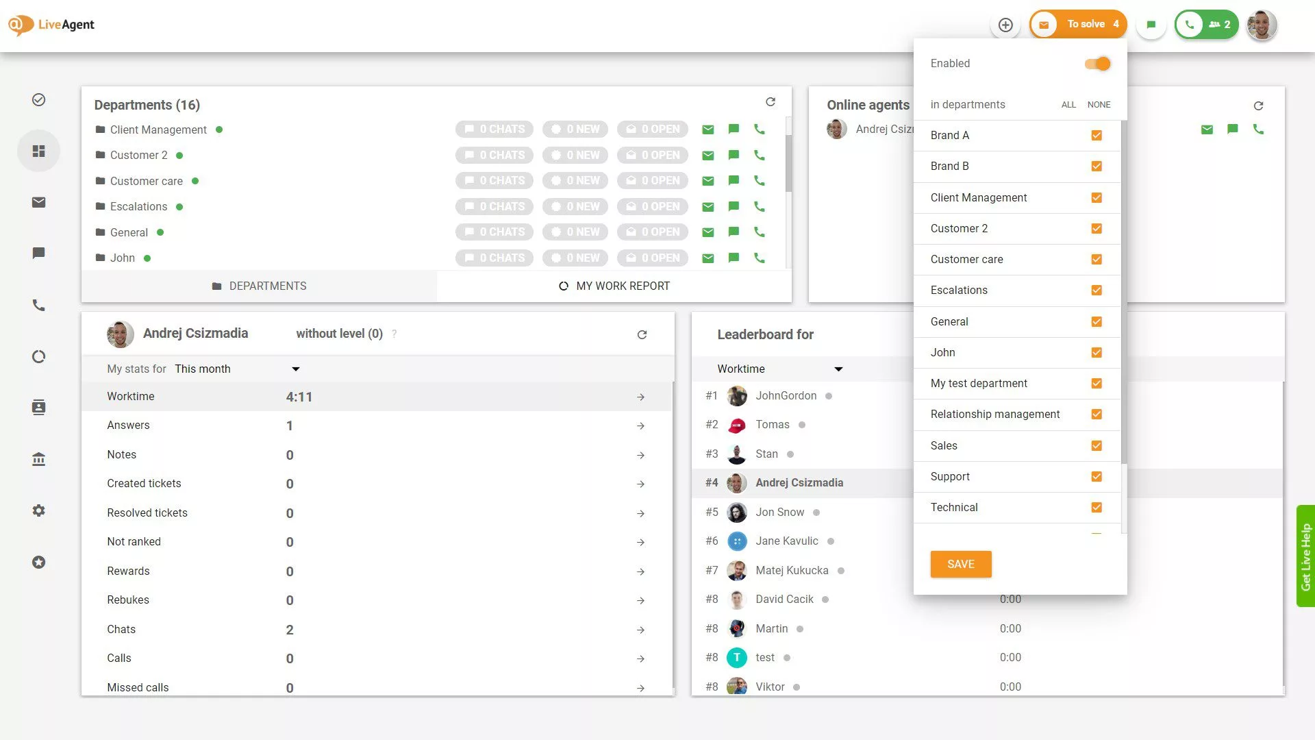 Výber oddelenia lístkov Na vyriešenie