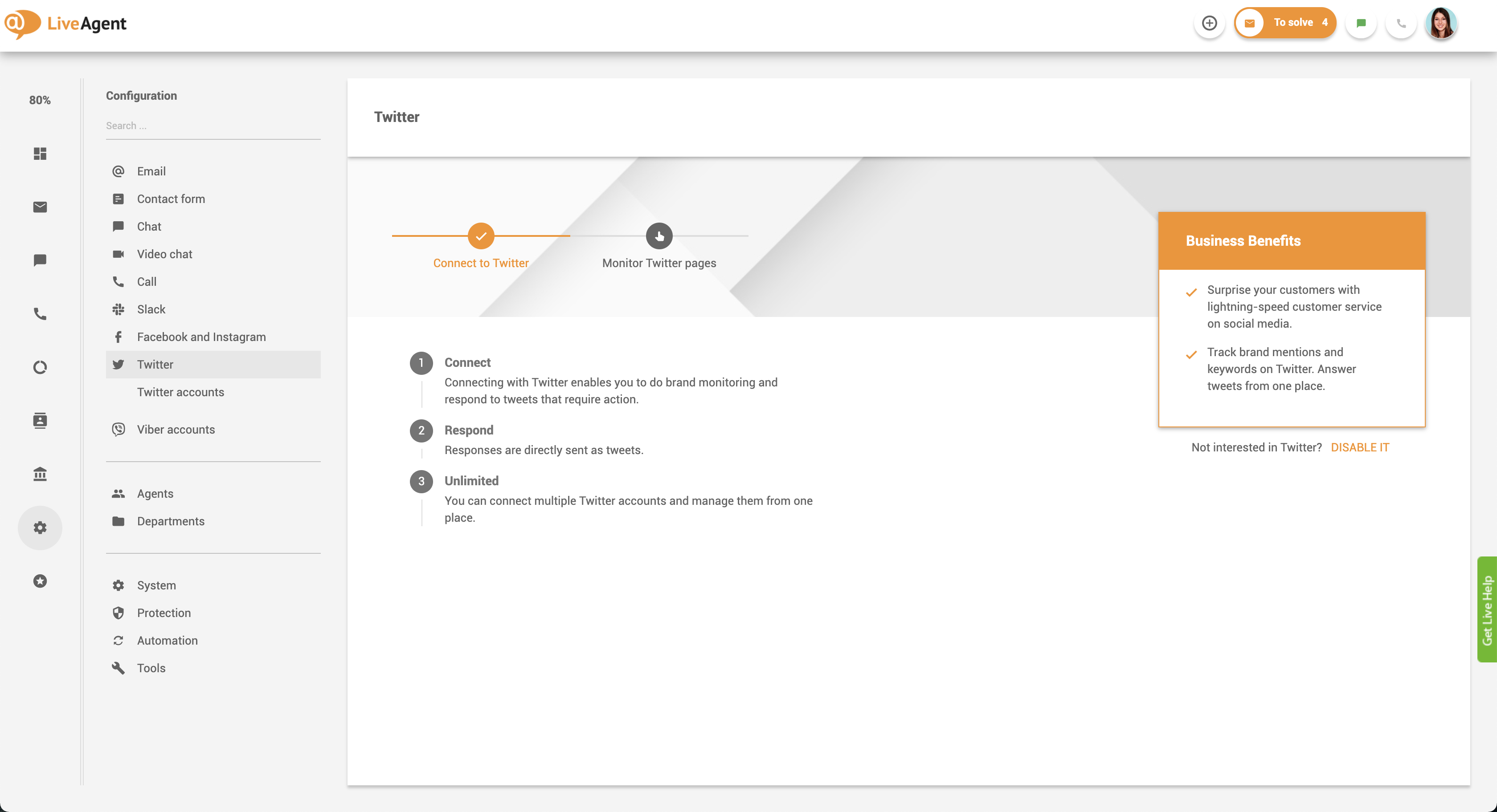 Pripojte Twitter k univerzálnej schránke