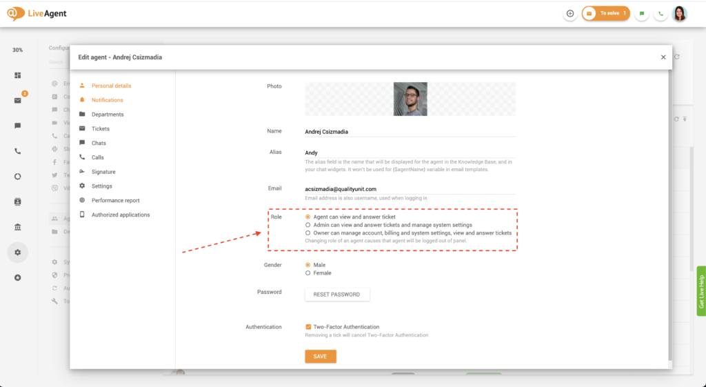 Upraviť úlohu agenta