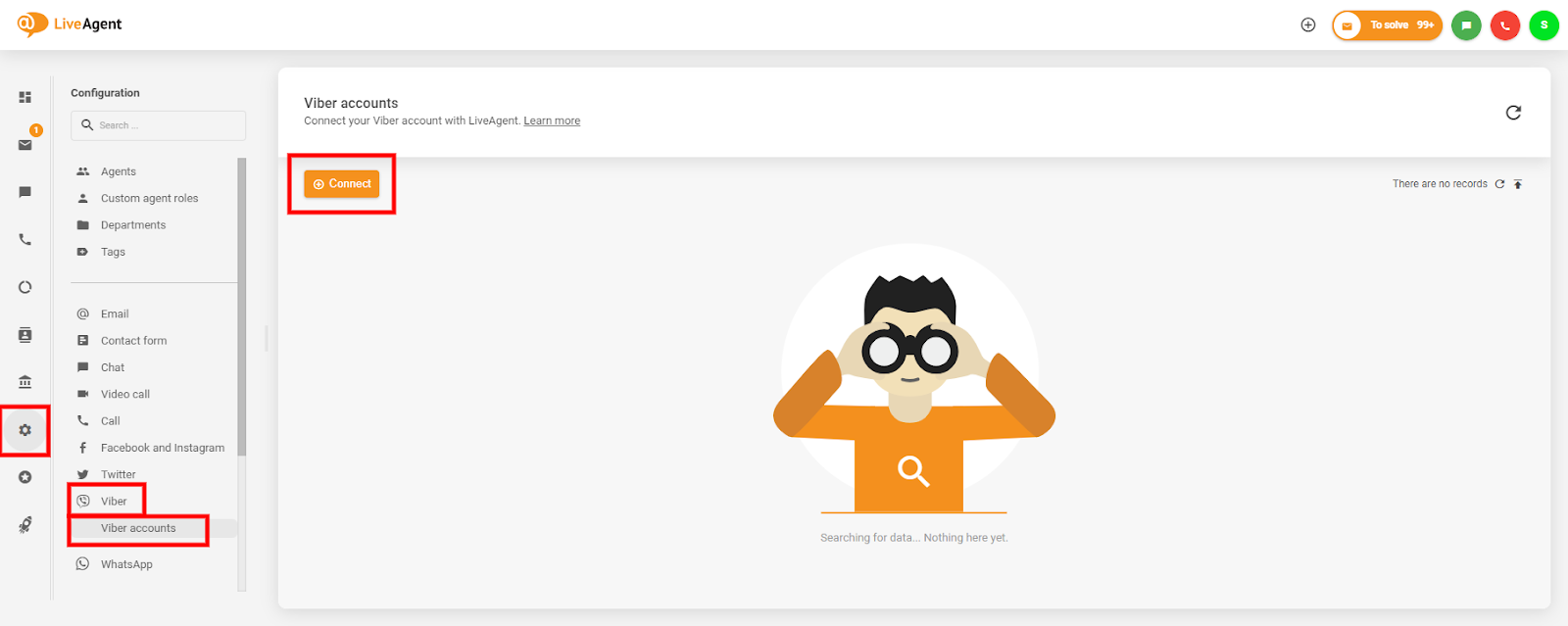 Ako nájsť integráciu Viber v paneli LiveAgent