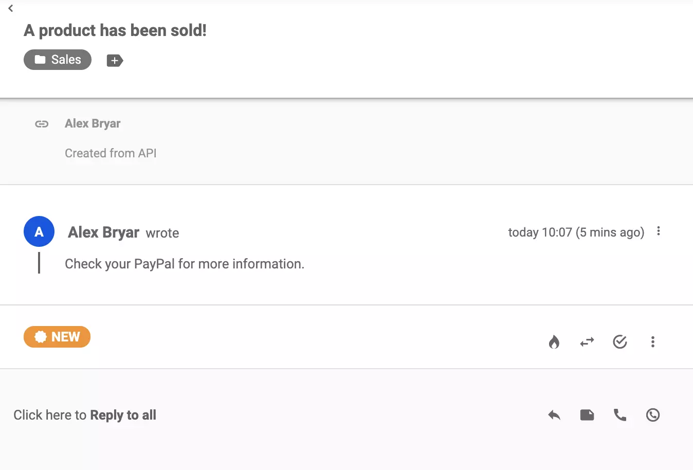 Zobrazenie lístka v LiveAgent po úspešnej integrácii cez Zapier