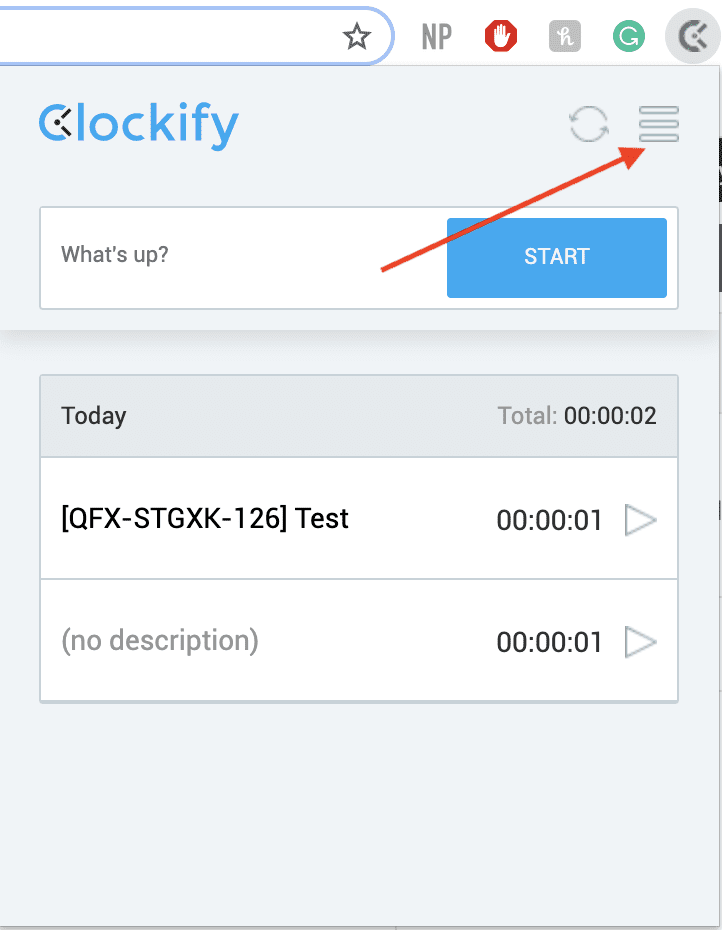 Možnosti rozšírenia Clockify