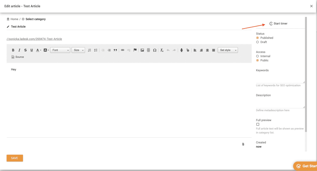 Časovač Clockify vo vedomostnej základni