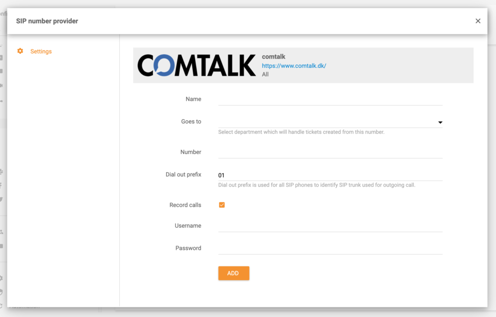 LiveAgent ComTalk integrácia