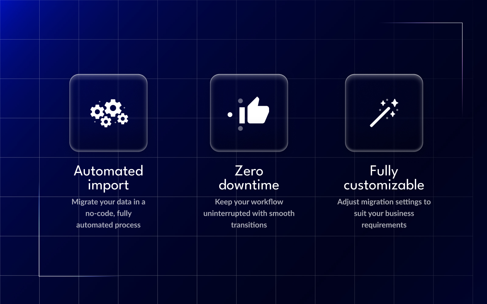 Kľúčové funkcie Help Desk Migration