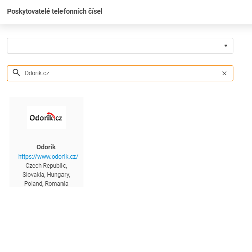 Poskytovateľ Odorik.cz