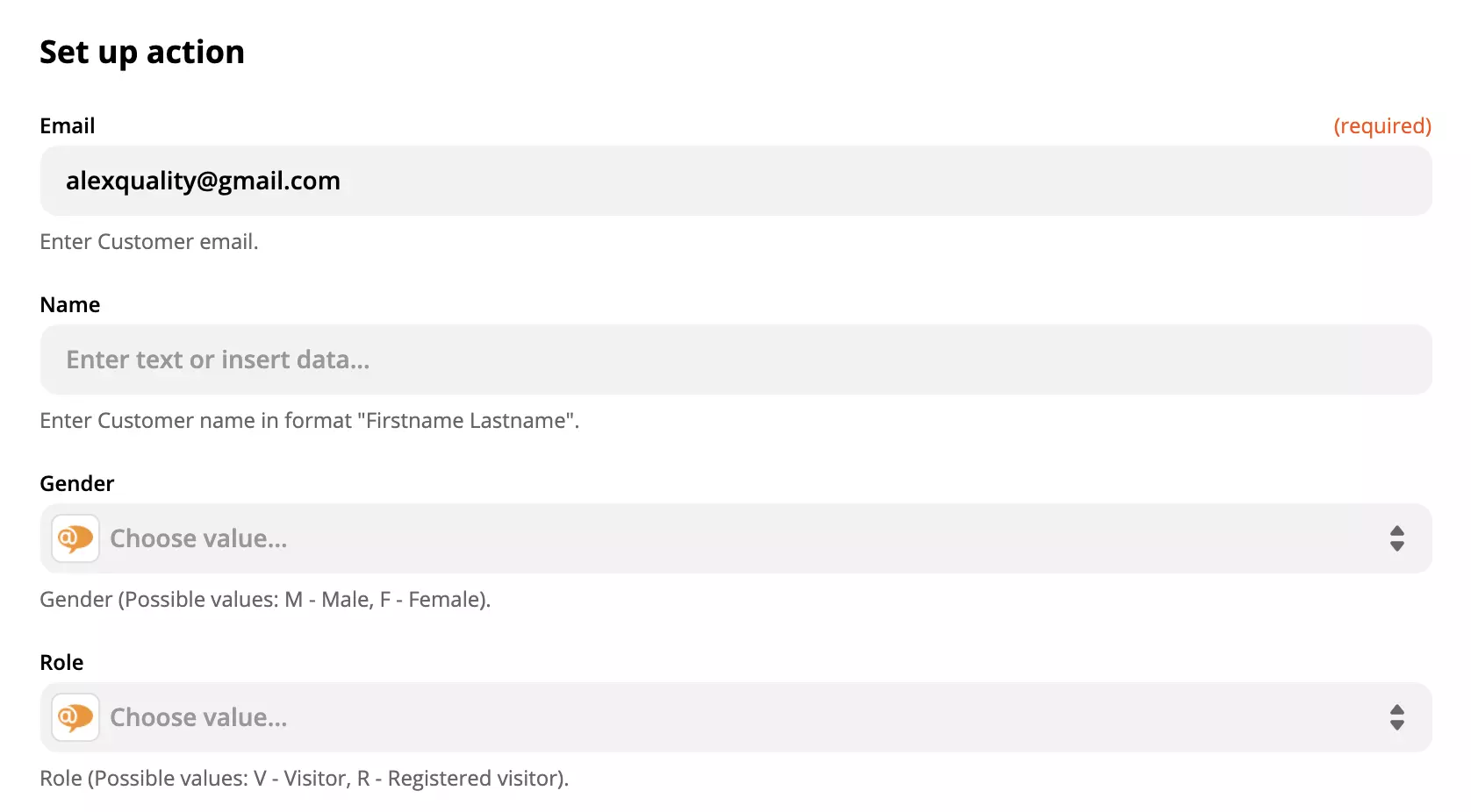 Nastavenie akcie LiveAgent na Zapier