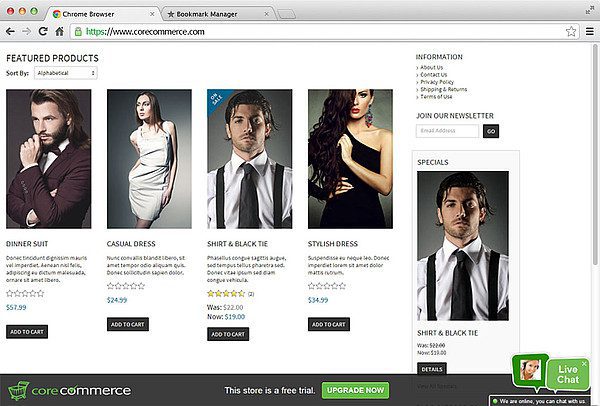 CoreCommerce LiveAgent livechat integrácia