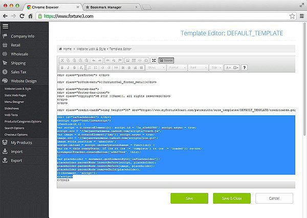 Nastavenie integrácie LiveAgent Fortune 3