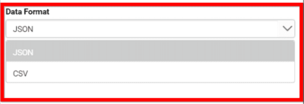 Výber formátu údajov Bold BI