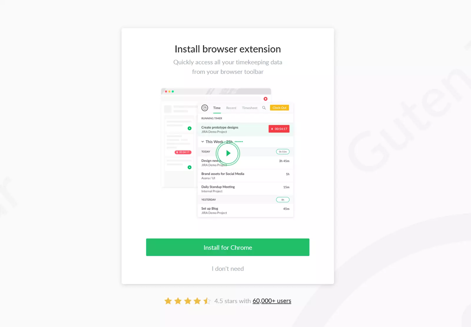 Inštalácia rozšírenia prehliadača Everhour