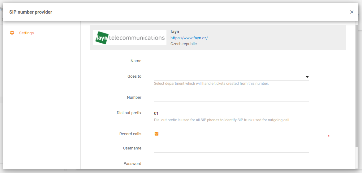 Integrácia Fayn v LiveAgent