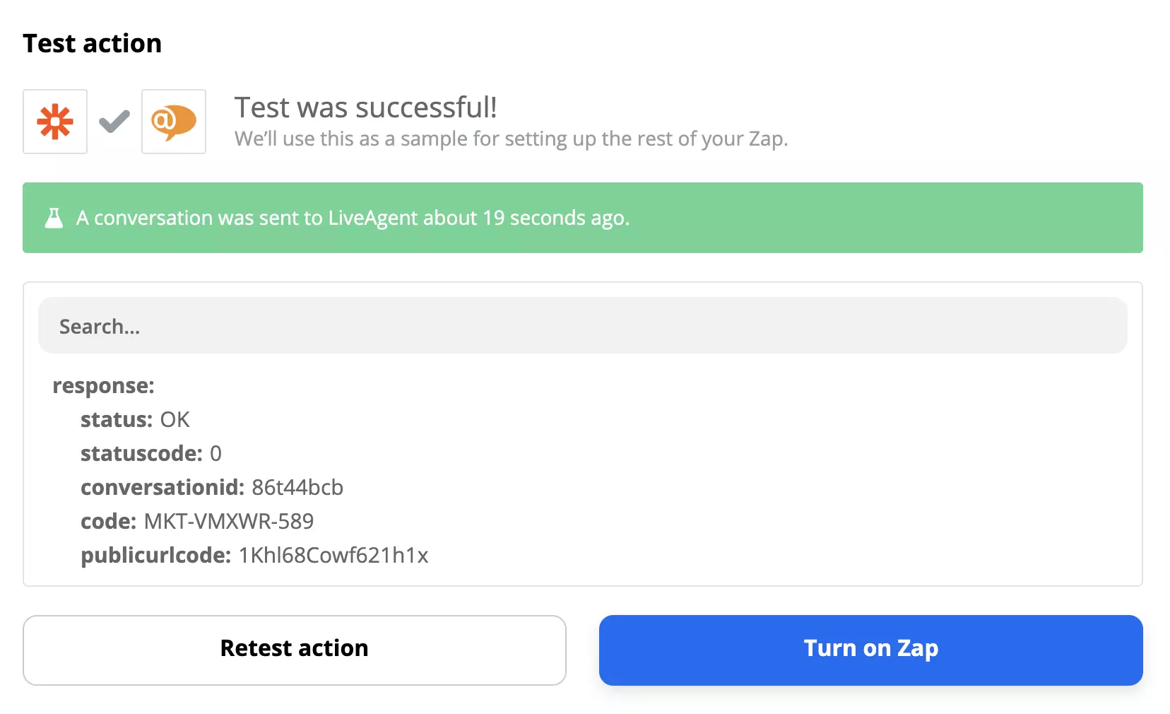 LiveAgent and Gmail successful test example