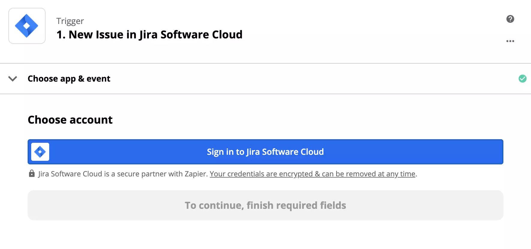 Nastavenie spúšte Jira v Zapier