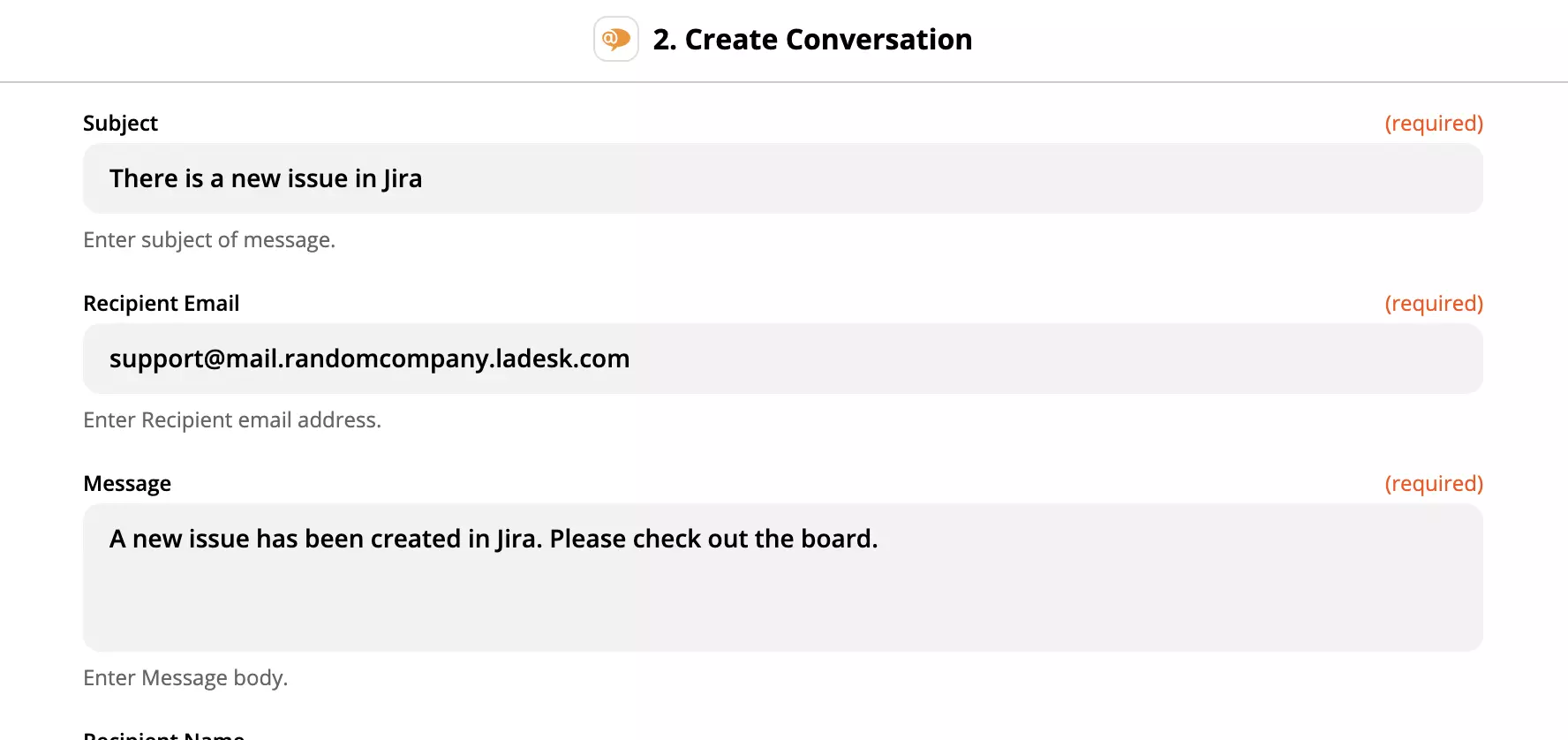 Nastavenie akcie LiveAgent na Zapier
