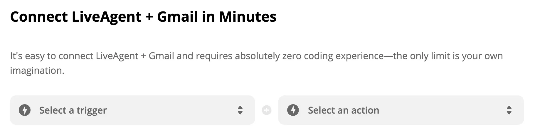 Trigger and action selection