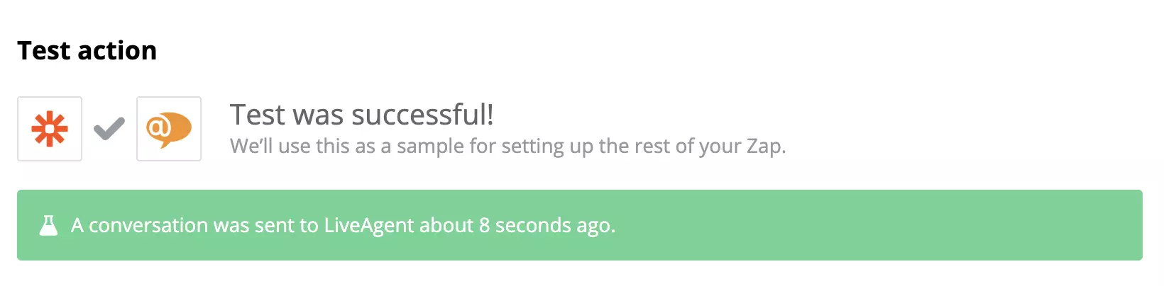 Úspešný test integrácie Google Sheets a LiveAgent