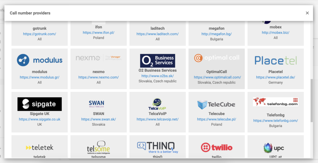 Optimal Call v zozname poskytovateľov VoIP