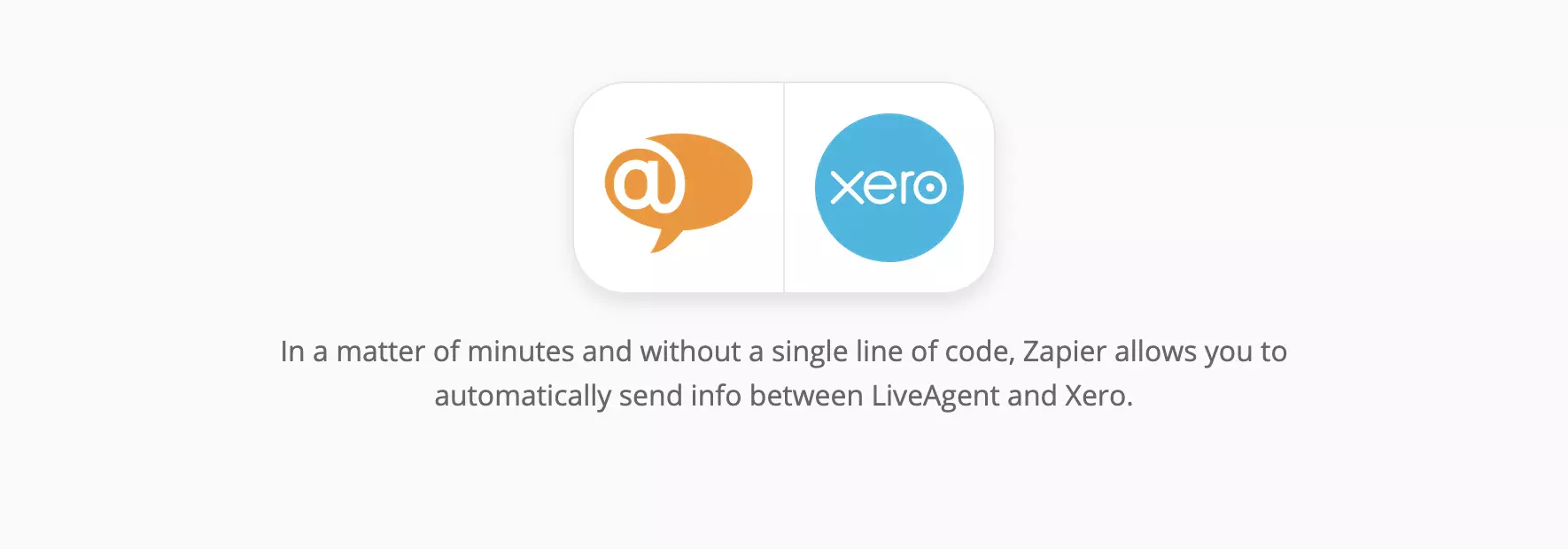Stránka integrácie Xero a LiveAgent na Zapier
