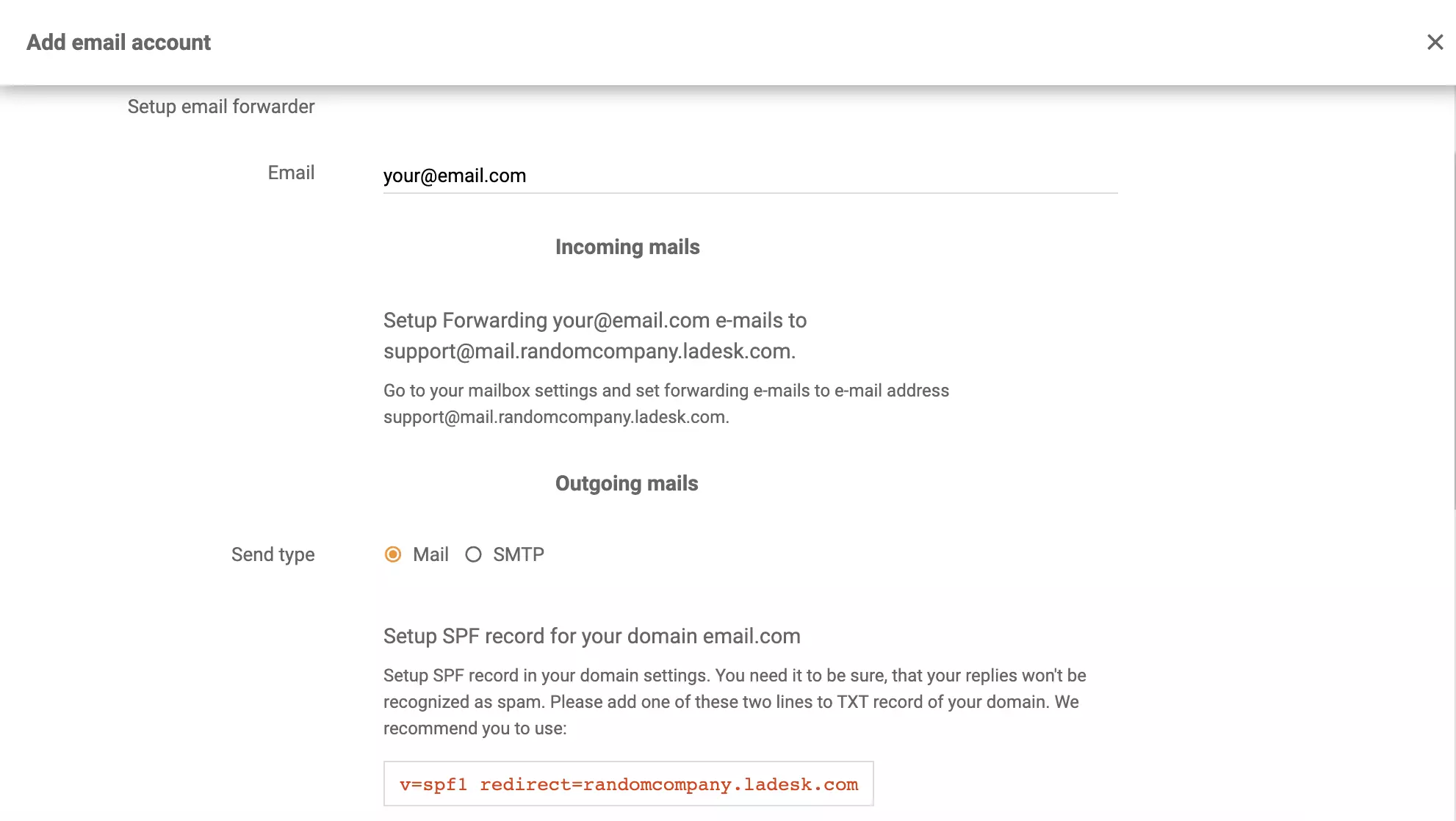 Nastavenie presmerovávania e-mailu Microsoft Exchange Server v LiveAgent
