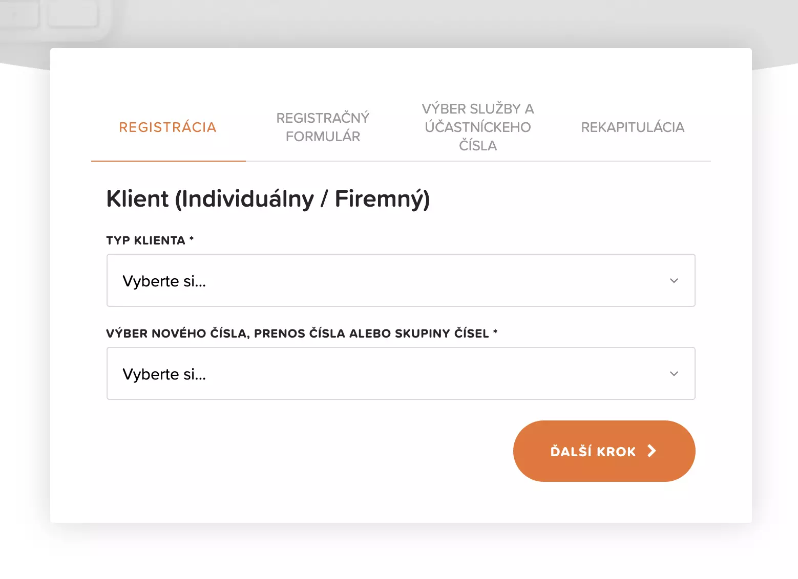 Registrácia Optimal Call