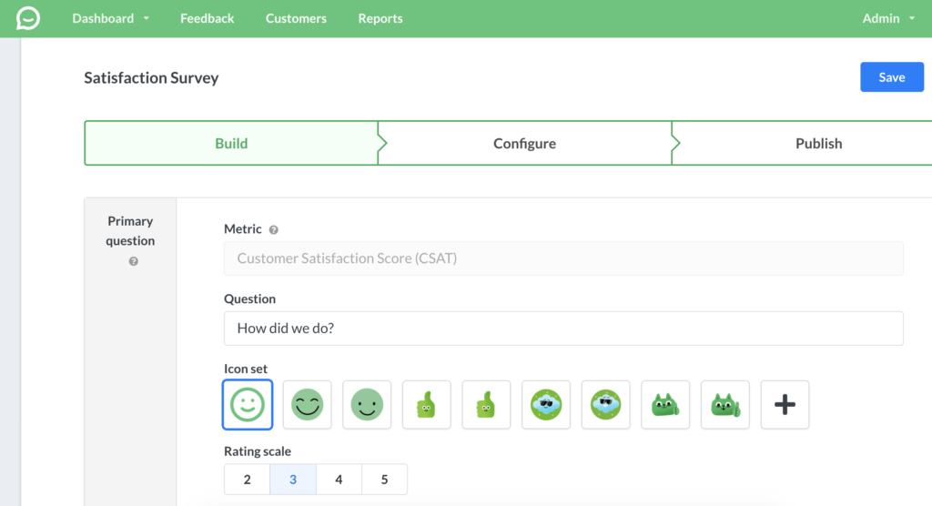Vytvorenie vlastného prieskumu v Simplesat