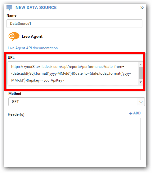 Konfigurácia URL API Bold BI