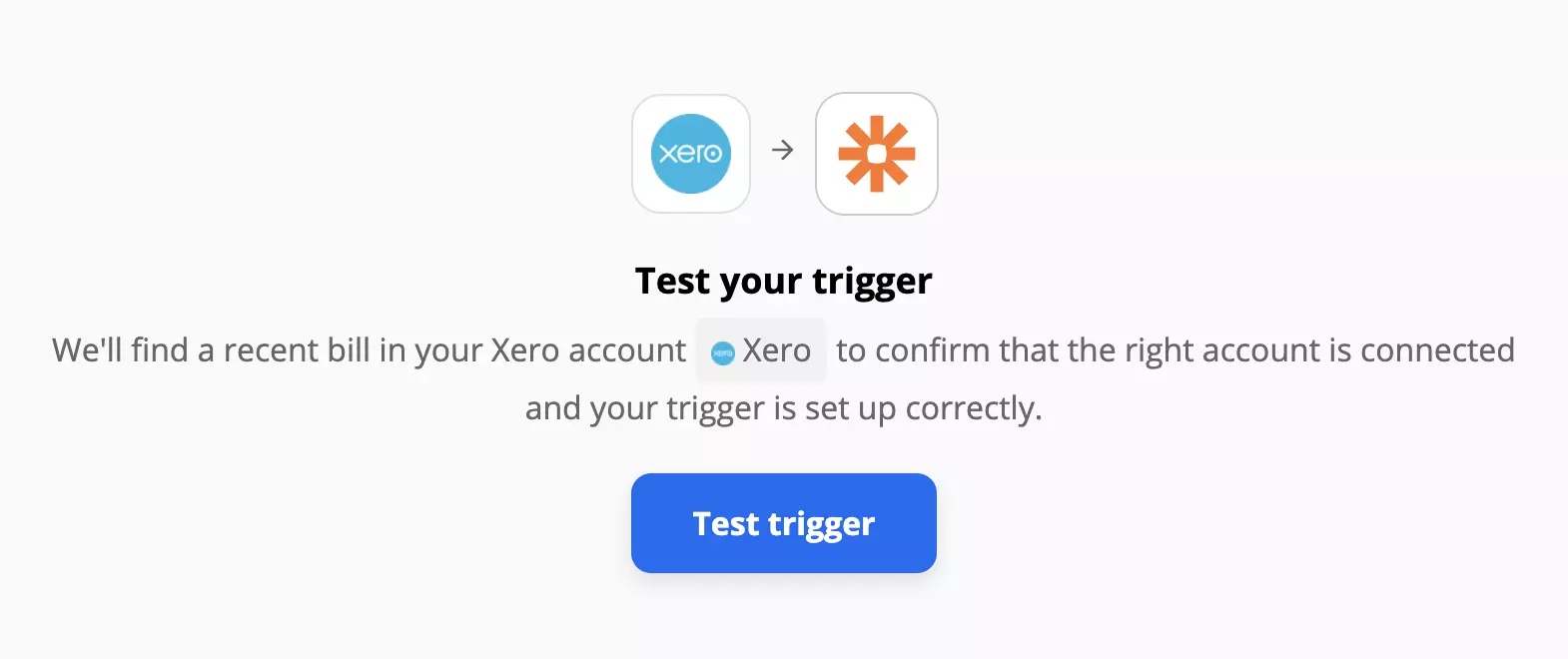 Test triggeru Xero na integrácii Zapier
