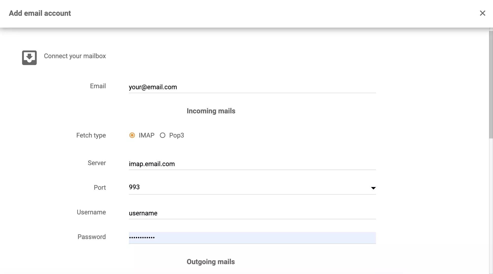 Konfigurácia detailov Kopano v LiveAgente