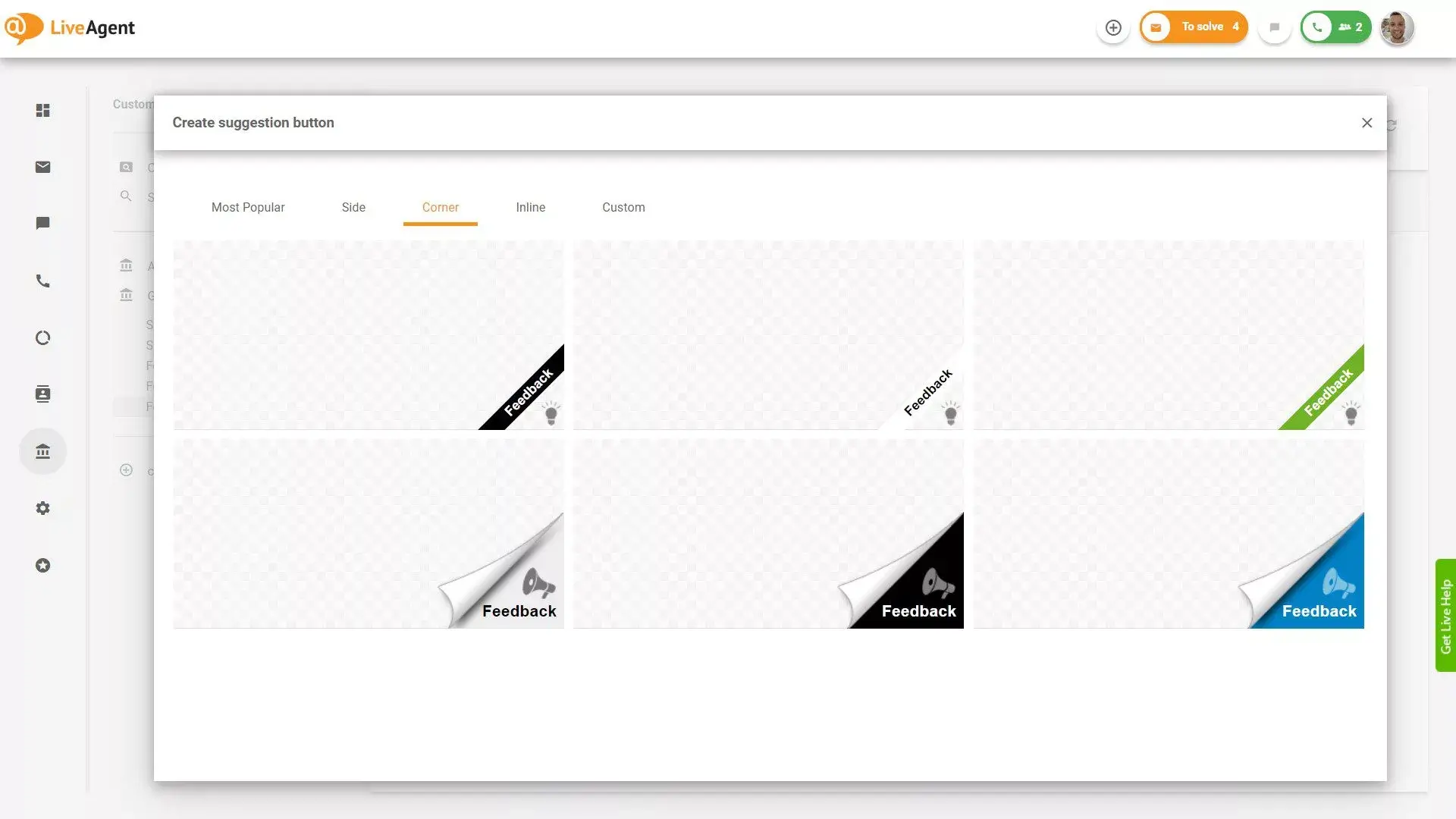 Spätná väzba a návrhy LiveAgent